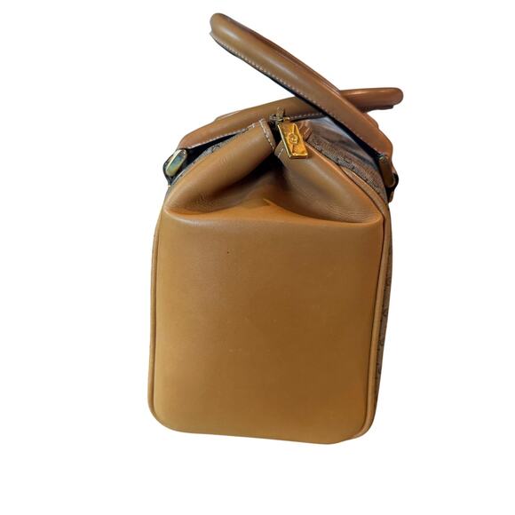 Vintage Gucci Mini Monogram Boston Bag Canvas Leather Top Handle - Picture 5 of 10